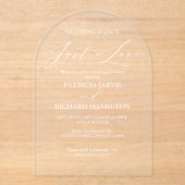 Nichts Extravagant nur Liebe intime Hochzeit Acryleinladungen (Vorderseite)