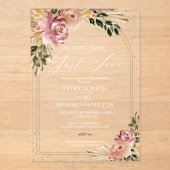 Nichts Extravagant nur Liebe intime Hochzeit Acryleinladungen (Vorderseite)