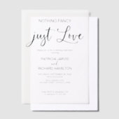 Nichts Extravagant nur Liebe intime Hochzeit Pergament Einladungen (Versetzt)