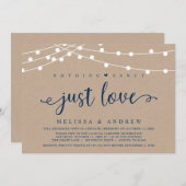 Nichts Extravagant, nur Liebe, kraftvolle Hochzeit Einladung (Vorne/Hinten)