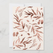 Nichts Extravagant nur Liebe Kranz Foto Hochzeit Einladung (Rückseite)