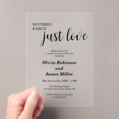 Nichts Extravagant nur Liebe Lässig Hochzeit Acryleinladungen (Insitu (Handheld))