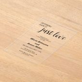 Nichts Extravagant nur Liebe Lässig Hochzeit Acryleinladungen (Ablage )