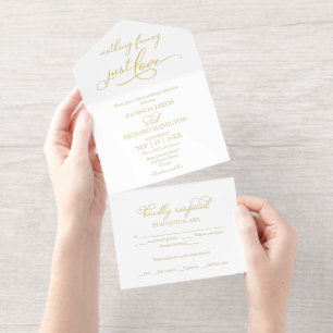 Nichts Extravagant nur Liebe Lässig Hochzeit All-in-One-Einladung