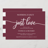 Nichts Extravagant nur Liebe Lässig Hochzeit Burgu Einladung (Vorne/Hinten)