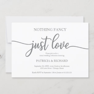 Nichts Extravagant nur Liebe Lässig Hochzeit Dunke Einladung