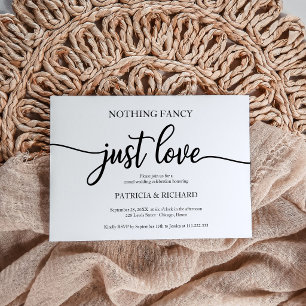 Nichts Extravagant nur Liebe Lässig Hochzeit Einla Einladung