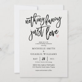 Nichts extravagant nur Liebe lässig Hochzeit Einla Einladung