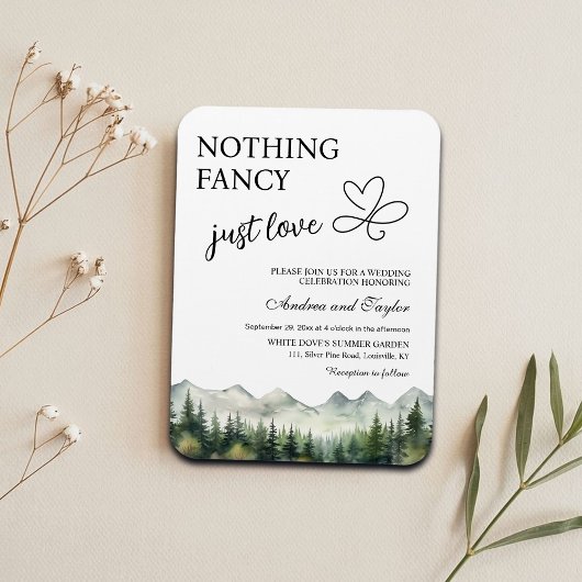Nichts Extravagant nur Liebe Lässig Hochzeit Einla Magnet