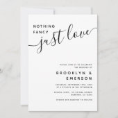 Nichts Extravagant nur Liebe Lässig Hochzeit Einladung (Vorderseite)