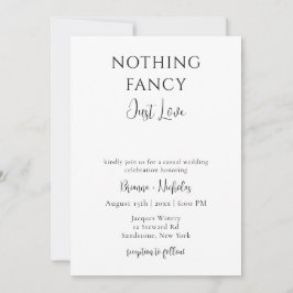 Nichts Extravagant, nur Liebe Lässig Hochzeit Einladung