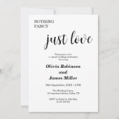 Nichts Extravagant nur Liebe Lässig Hochzeit Einladung (Vorderseite)