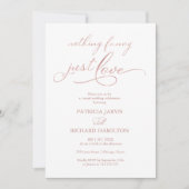 Nichts Extravagant nur Liebe Lässig Hochzeit Einladung (Vorderseite)