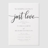 Nichts Extravagant nur Liebe Lässig Hochzeit Pergament Einladungen (Vorderseite)