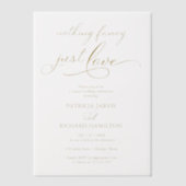 Nichts Extravagant nur Liebe Lässig Hochzeit Pergament Einladungen (Vorderseite)