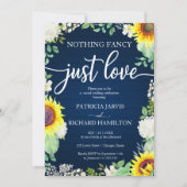 Nichts Extravagant nur Liebe Lässig Hochzeitsblume Einladung (Vorderseite)