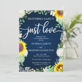 Nichts Extravagant nur Liebe Lässig Hochzeitsblume Einladung (Stehend Vorderseite)