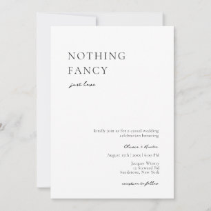 Nichts Extravagant, nur Liebe Lässig Hochzeitseinl Einladung