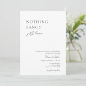 Nichts Extravagant, nur Liebe Lässig Hochzeitseinl Einladung (Stehend Vorderseite)