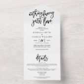 Nichts extravagant nur Liebe lässig Hochzeitsfeier All In One Einladung (Innen Boden)