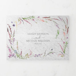 Nichts Extravagant nur Liebe Lässige Hochzeit Dreifach Gefaltete Einladung