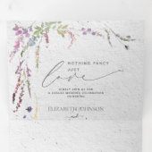 Nichts Extravagant nur Liebe Lässige Hochzeit Dreifach Gefaltete Einladung (Innen Erste Seite)