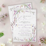 Nichts Extravagant nur Liebe Lässige Hochzeit Einladung<br><div class="desc">Dieses hübsche und zarte, trendige lila Lavendel lässige Hochzeitsdesign eignet sich perfekt für einen Garten- oder Hinterhofhochzeitsfest. Mit feinen handgemalten Aquarellfloralen in lila- und lavendelfarbenen Tönen, auf einem Hintergrund handgefertigter Imitate, mit hübscher Schriftzeichen. Kontaktieren Sie Designer für passende Produkte. Vielen Dank für die Unterstützung unseres kleinen Unternehmens, wir wissen es...</div>