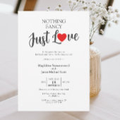 Nichts Extravagant, nur Liebe Lässige Rotes Herz H Einladung