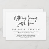 Nichts Extravagant, nur Liebe, Lässiges Party Einladung (Vorne/Hinten)