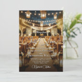 Nichts Extravagant nur Liebe Laternen & Lights Hoc Einladung (Stehend Vorderseite)