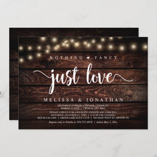 Nichts Extravagant, nur Liebe, Lichterklopfen Einladung (Vorne/Hinten)