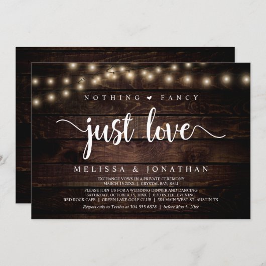 Nichts Extravagant, nur Liebe, Lichterklopfen Einladung (Vorne/Hinten)