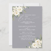 Nichts Extravagant nur Liebe Light Gray Floral Hoc Einladung (Vorderseite)