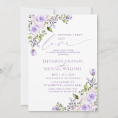 Nichts Extravagant nur Liebe Lilac Lavender Weddin Einladung (Vorderseite)