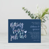 Nichts Extravagant nur Liebe | Marmor und Pastellm Einladung (Stehend Vorderseite)