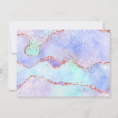 Nichts Extravagant nur Liebe | Marmor und Pastellm Einladung (Rückseite)