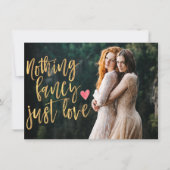 Nichts Extravagant nur Liebe | Micro Wedding Foto Einladung (Vorderseite)