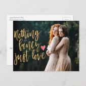 Nichts Extravagant nur Liebe | Micro Wedding Foto Postkarte (Vorne/Hinten)