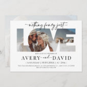 Nichts Extravagant nur Liebe Minimal Hochzeit Einl Einladung (Vorne/Hinten)