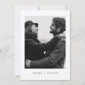 Nichts Extravagant nur Liebe Minimalistisch Foto H Einladung (Rückseite)