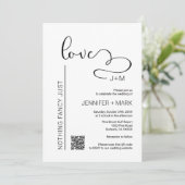 Nichts Extravagant Nur Liebe Minimalistisch Herz + Einladung (Stehend Vorderseite)