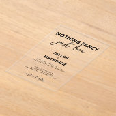 Nichts Extravagant nur Liebe Minimalistisch Hochze Acryleinladungen (Ablage )