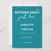 Nichts Extravagant nur Liebe Minimalistisch Hochze Einladung (Vorderseite)