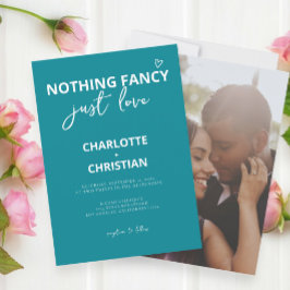 Nichts Extravagant nur Liebe Minimalistisch Hochze Einladung