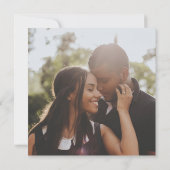 Nichts Extravagant nur Liebe Minimalistisch Hochze Einladung (Rückseite)