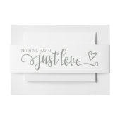 Nichts Extravagant nur Liebe Minimalistisch Hochze Einladungsbanderole (Vorderseite Beispiel)