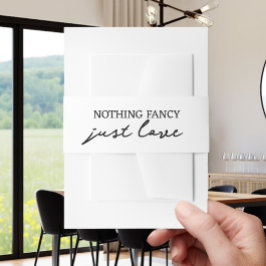 Nichts Extravagant nur Liebe Minimalistisch Hochze Einladungsbanderole