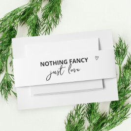 Nichts Extravagant nur Liebe Minimalistisch Hochze Einladungsbanderole