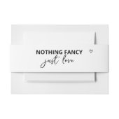 Nichts Extravagant nur Liebe Minimalistisch Hochze Einladungsbanderole (Vorderseite Beispiel)