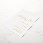 Nichts Extravagant nur Liebe Minimalistisch Hochze Folieneinladung (Gedreht)